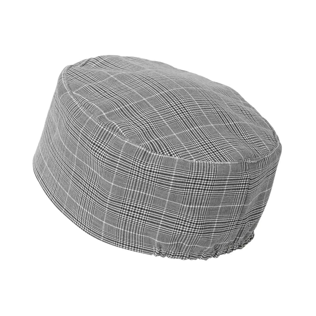 Lue Svart/grå Vevde ruter, Hodeplagg Segers, Kokkens Beste