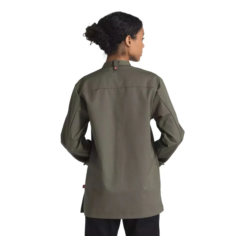 Segers Kokkeskjorte Hyme lang arm Olivengrønn Unisex - , Kokkejakker Segers, Kokkens Beste