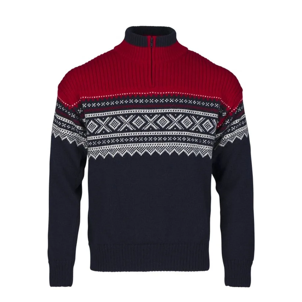 Bråtens Marius Genser m/glidelås Marine/ rød/ offwhite, Bråtens Gensere, Kokkens Beste