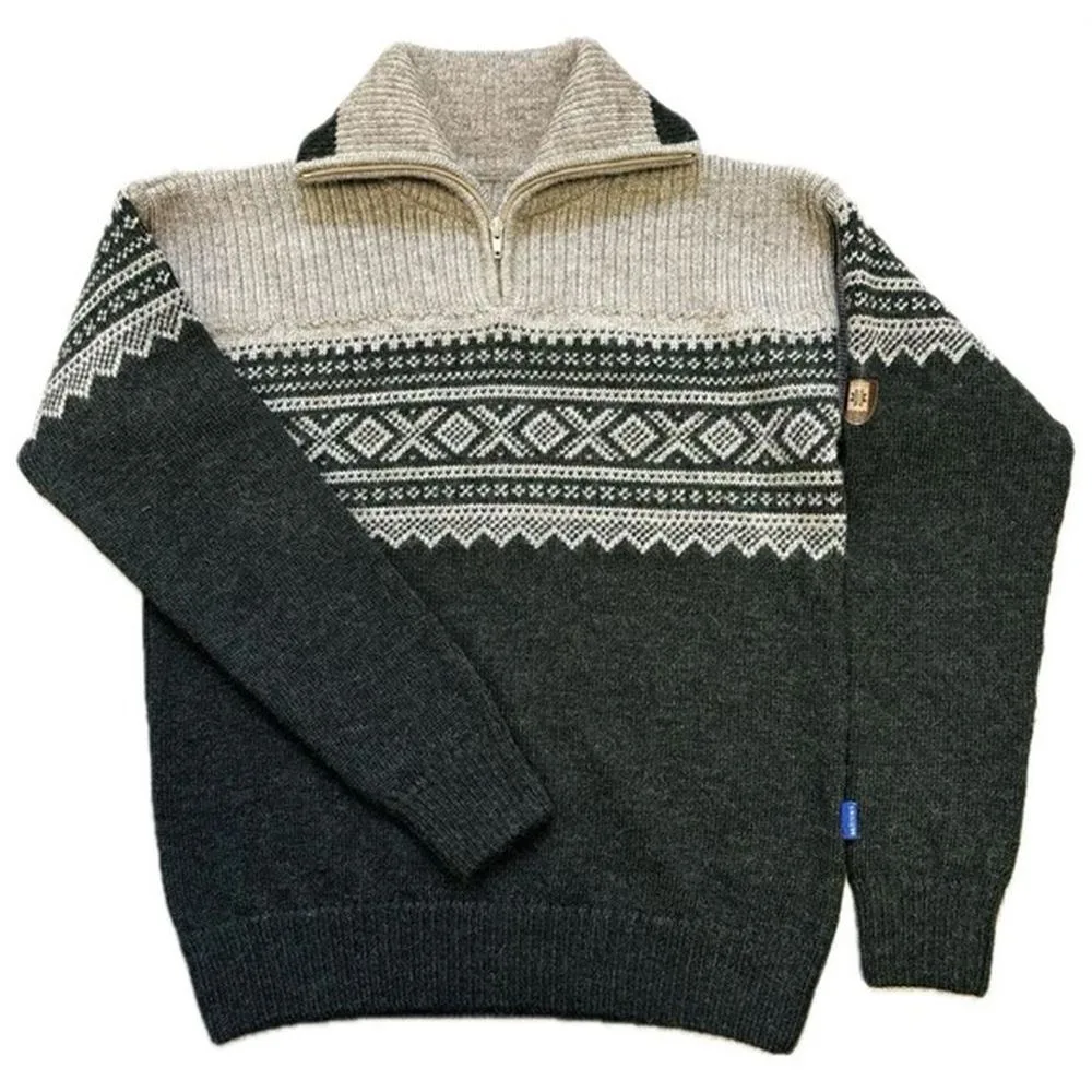 Bråtens Marius Genser Grønn/ beige, Bråtens Gensere, Kokkens Beste